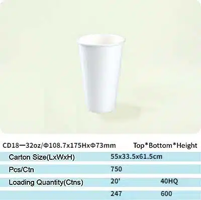 cd18 paper cup 18