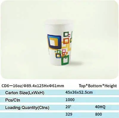 cd6 paper cup 6