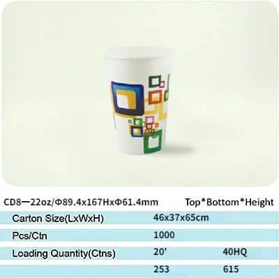 cd8 paper cup 8